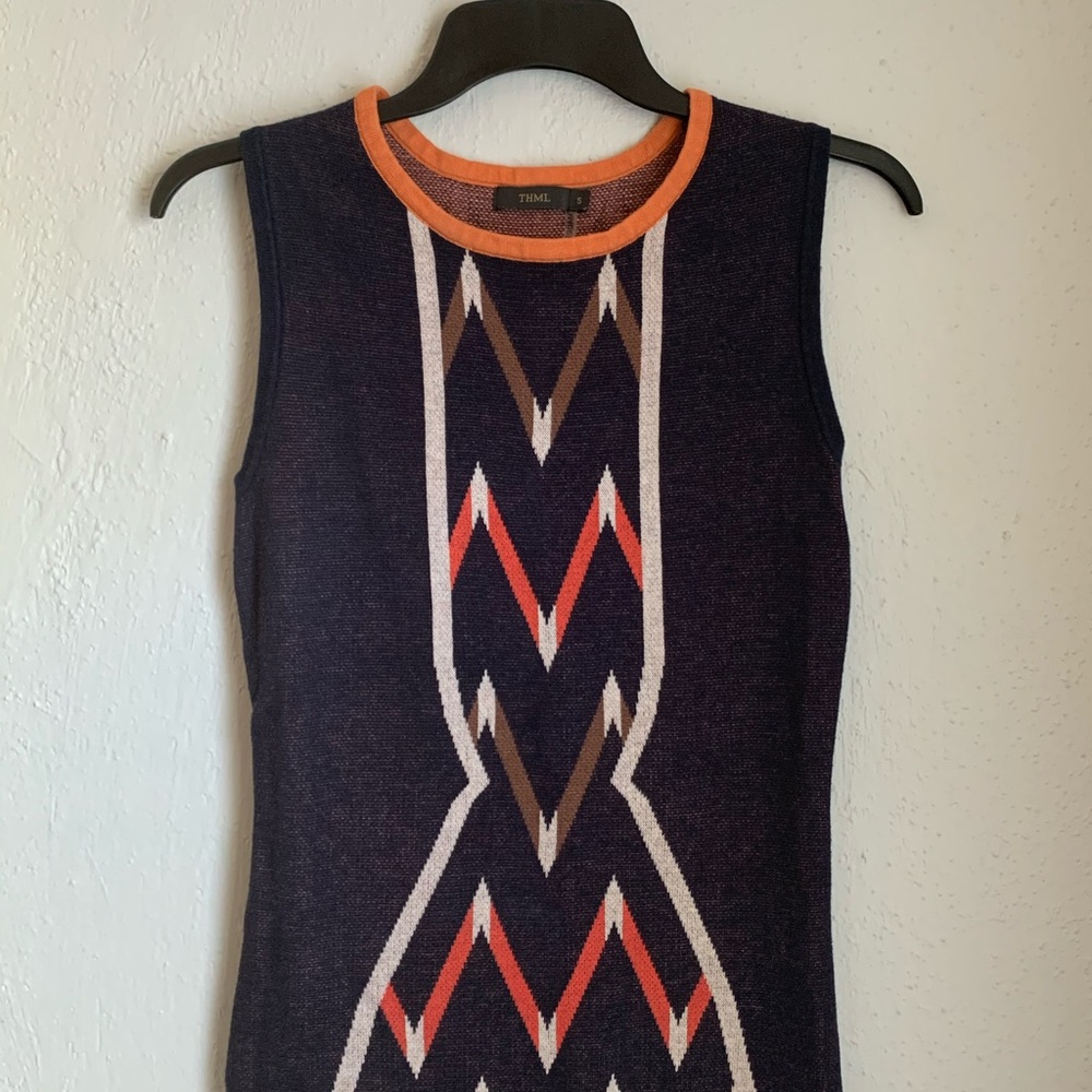 THML Chevron Print Sweater Dress